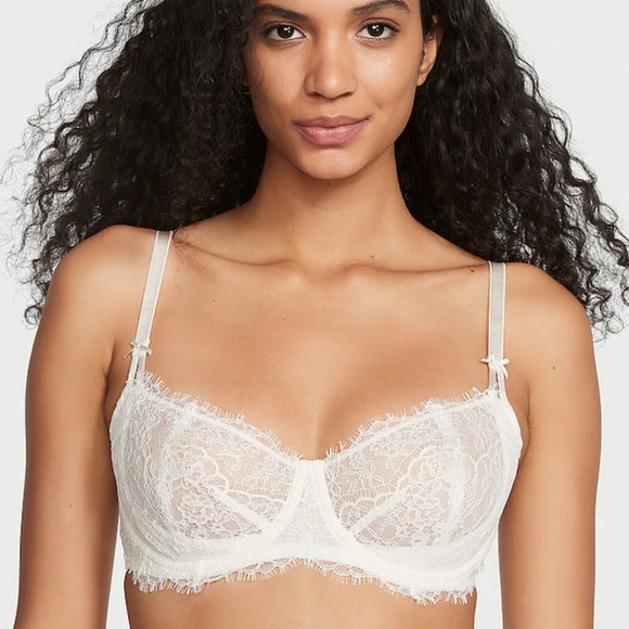 38 D |  DREAM ANGELS Wicked Unlined Lace Balconette Bra PUSH UP W/O PADDING - Picture 1 of 4